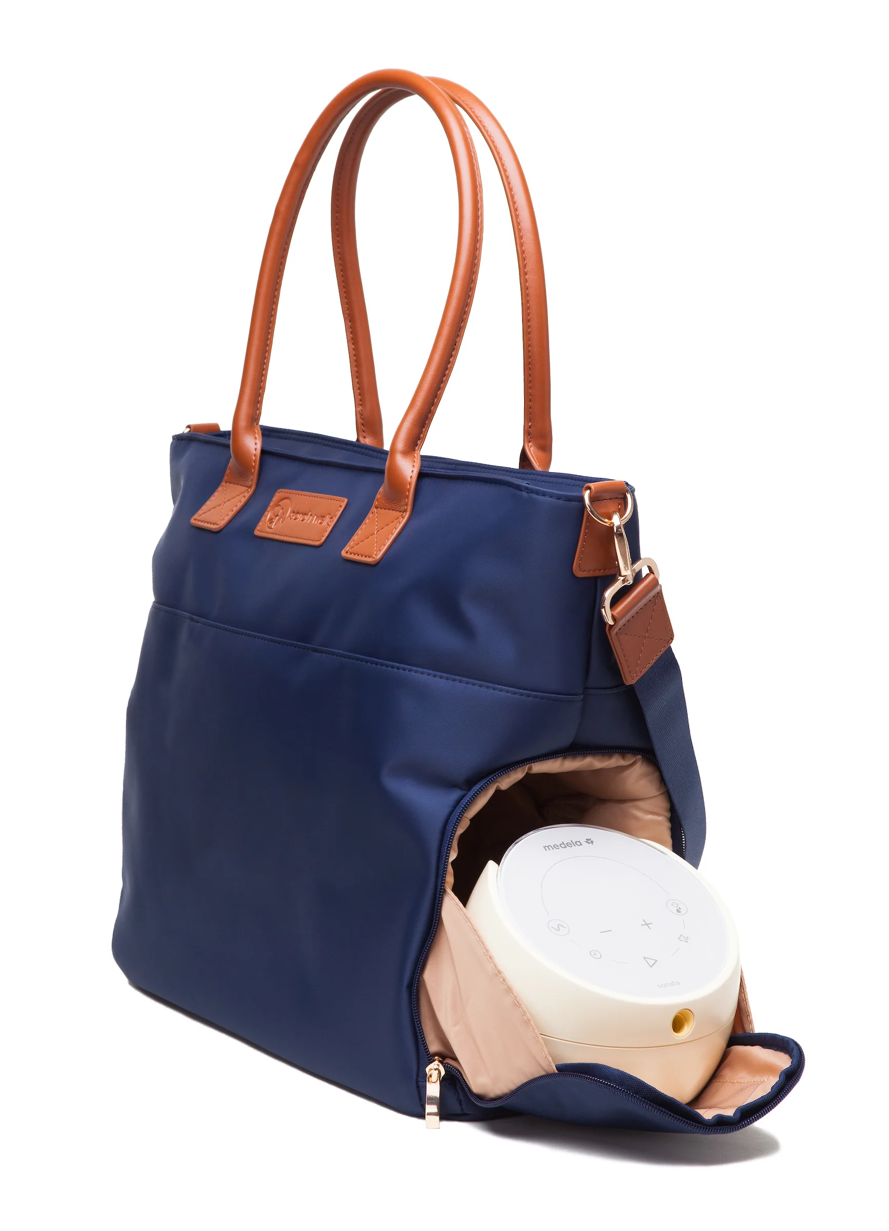 Abby Breast Pump Tote (Navy) Get a Motif Roam FREE - Image 8