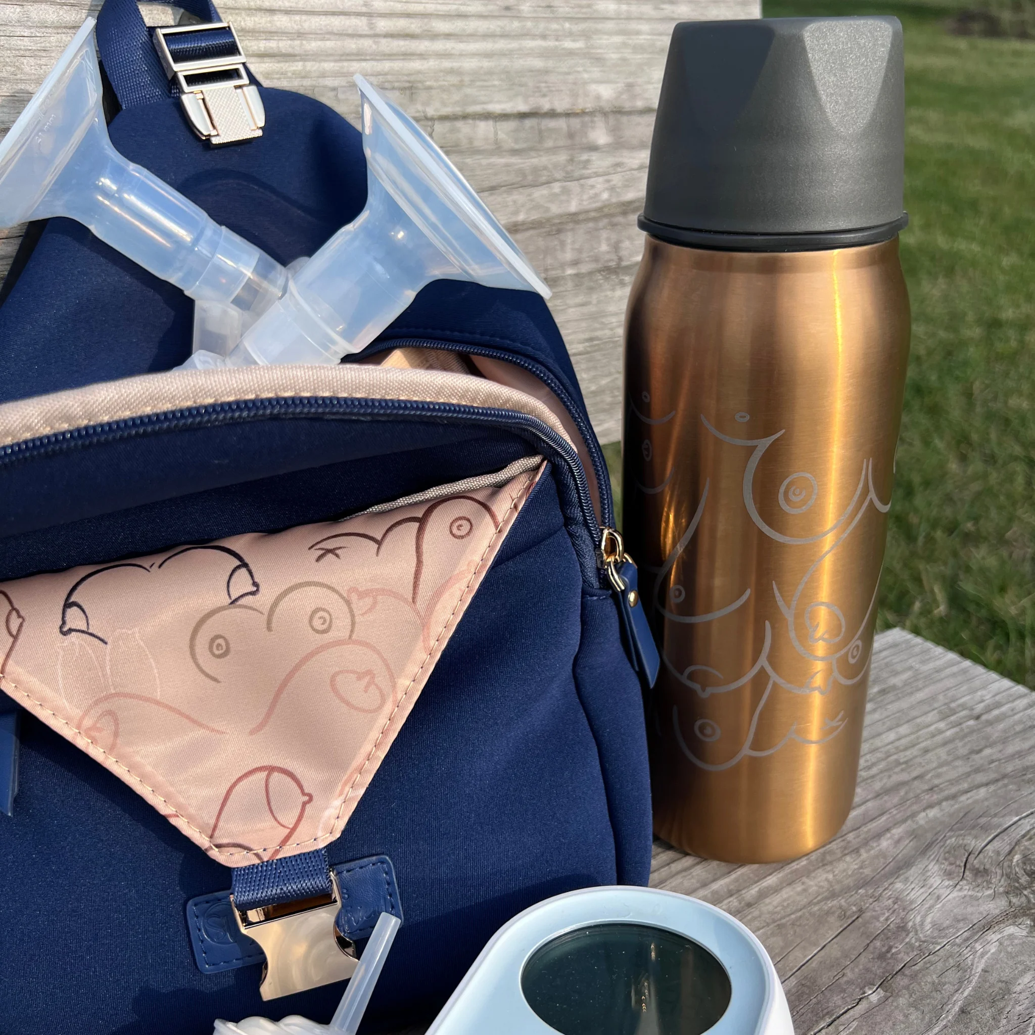 Allie Breast Pump Sling Bag (Royal Blue) xBeMyBreastfriend - Image 7