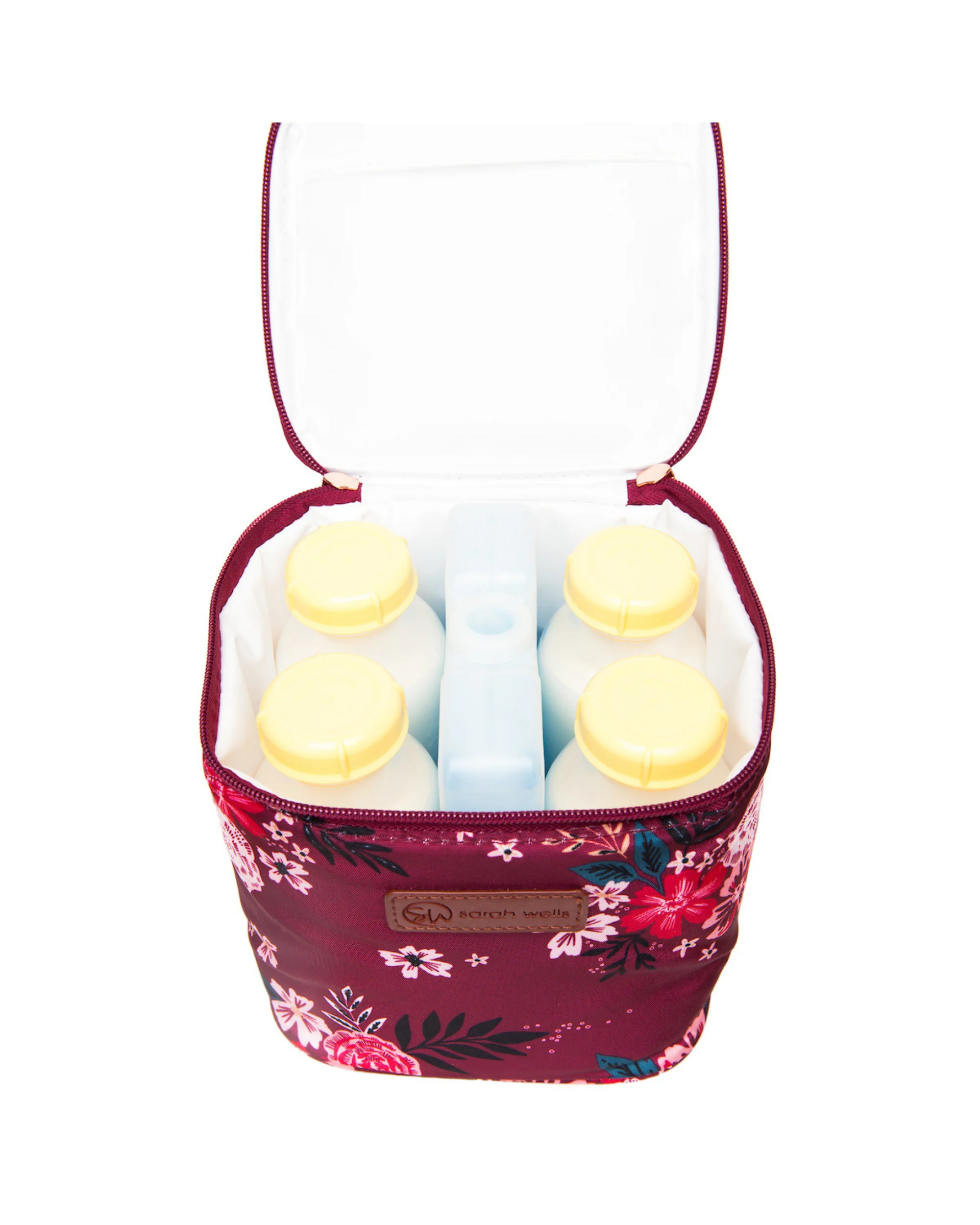 Cold Gold Breastmilk Cooler Bag (Ice Pack Included) (Berry Bloom) - Image 3