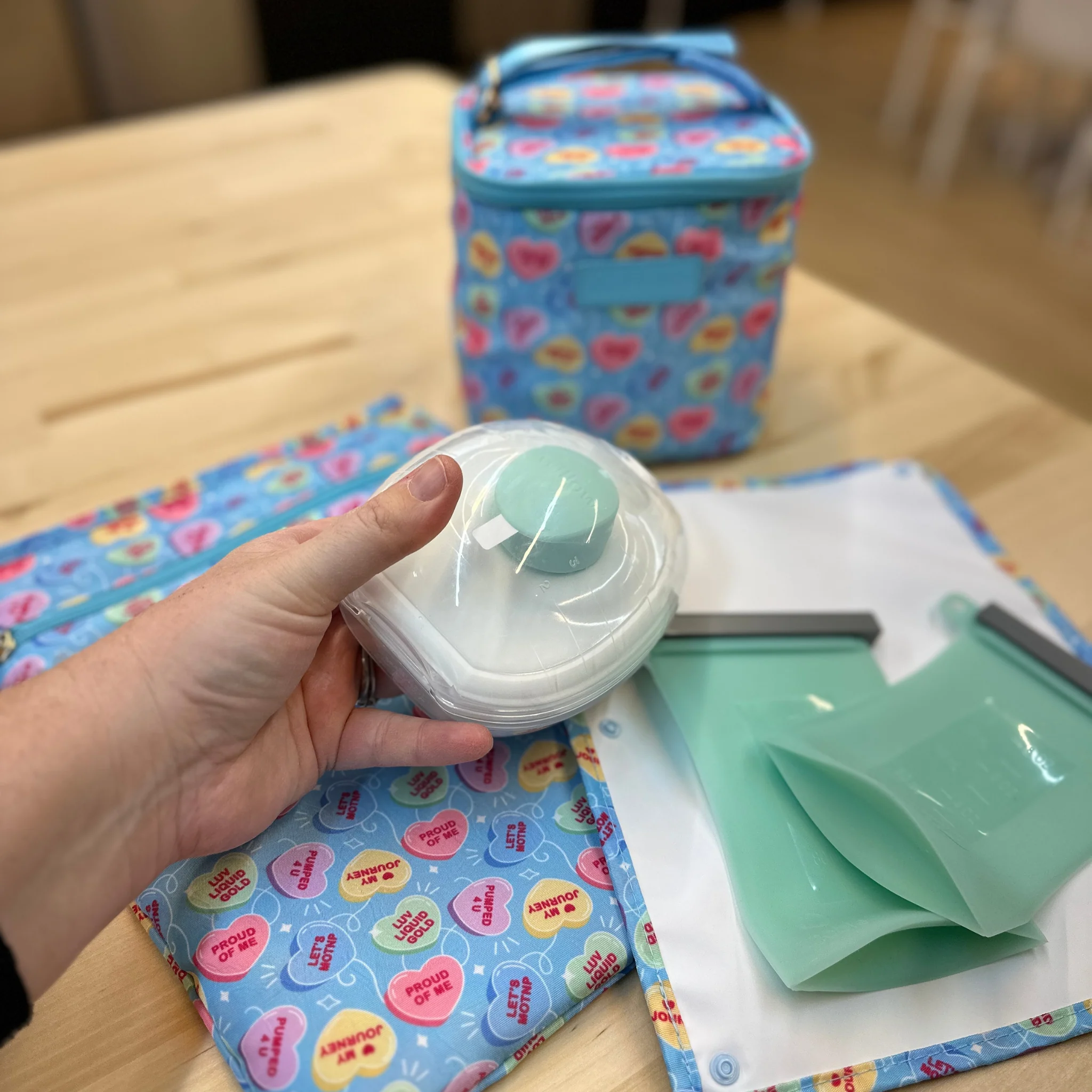 Cold Gold Breastmilk Cooler Bag (Ice Pack Included) (Candy Conversation Hearts) - Image 6
