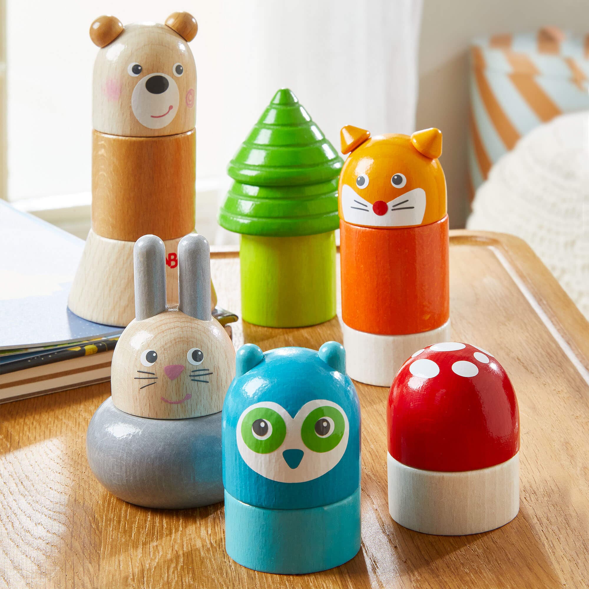 Forest Animals Wooden Stacking Toy - Image 2