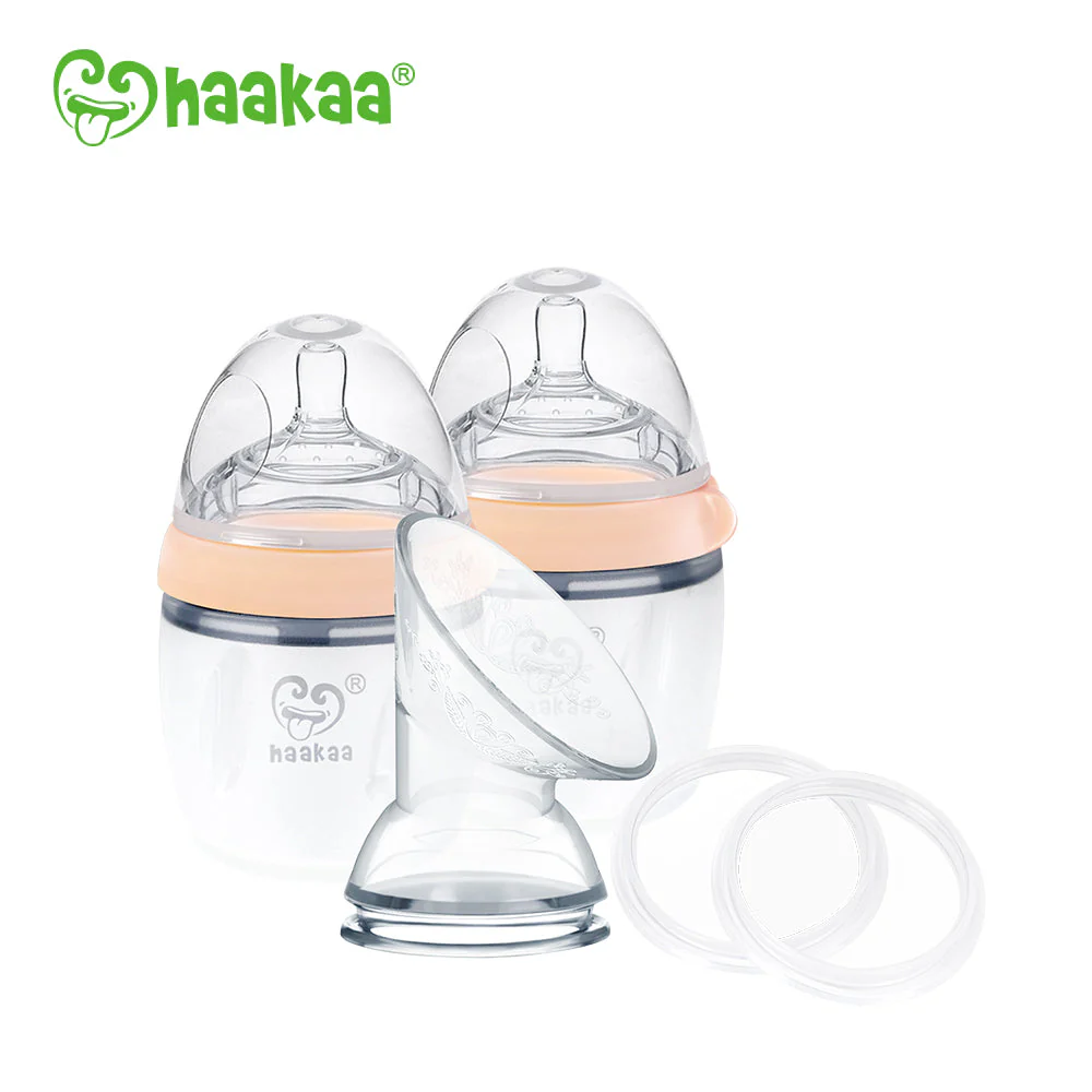 Haakaa Gen 3 Silicone Breast Pump and Bottle Pack 160 ml/6 oz - Image 2