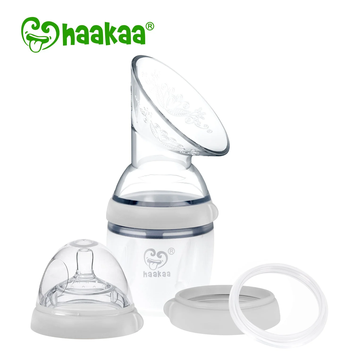 Haakaa Gen 3 Silicone Breast Pump and Bottle Pack 160 ml/6 oz - Image 3