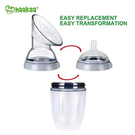 Haakaa Gen 3 Silicone Breast Pump and Bottle Pack 160 ml/6 oz - Image 5