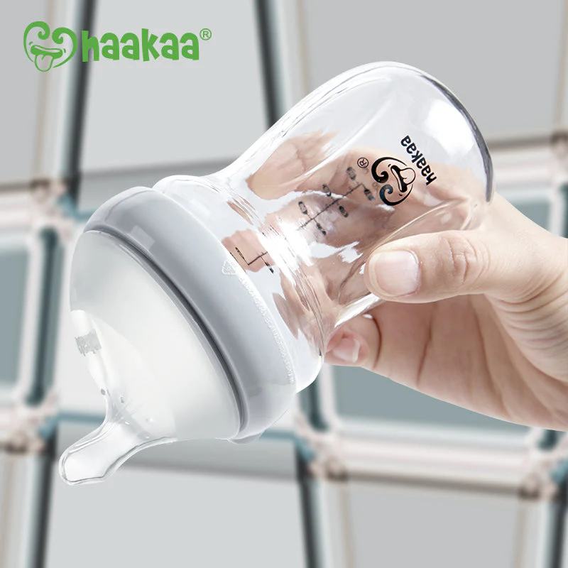 Haakaa Generation 3 Glass Baby Bottle 6 oz/160 ml, 1 PK - Image 2