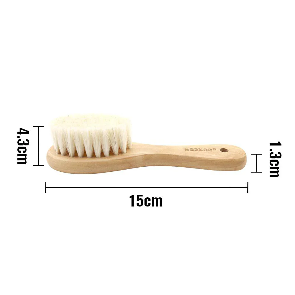 Haakaa Goats Wool Wooden Baby Brush & Comb Set - Image 6