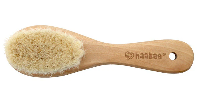 Haakaa Goats Wool Wooden Baby Hairbrush 1 pk - Image 3