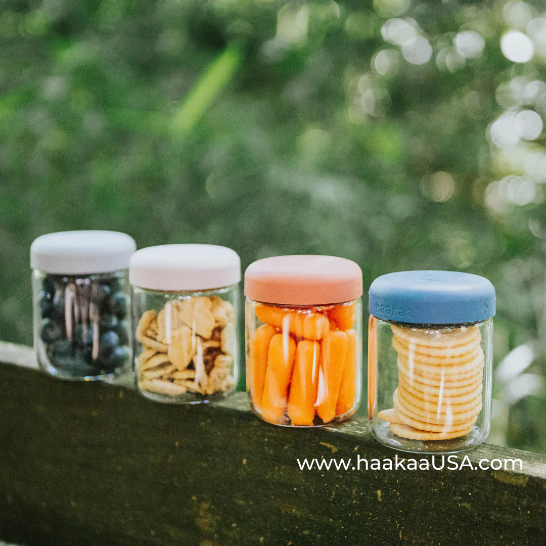 Haakaa Sealed Glass Storage Jar Set - 4 x 7 oz Glass Jars - Image 9
