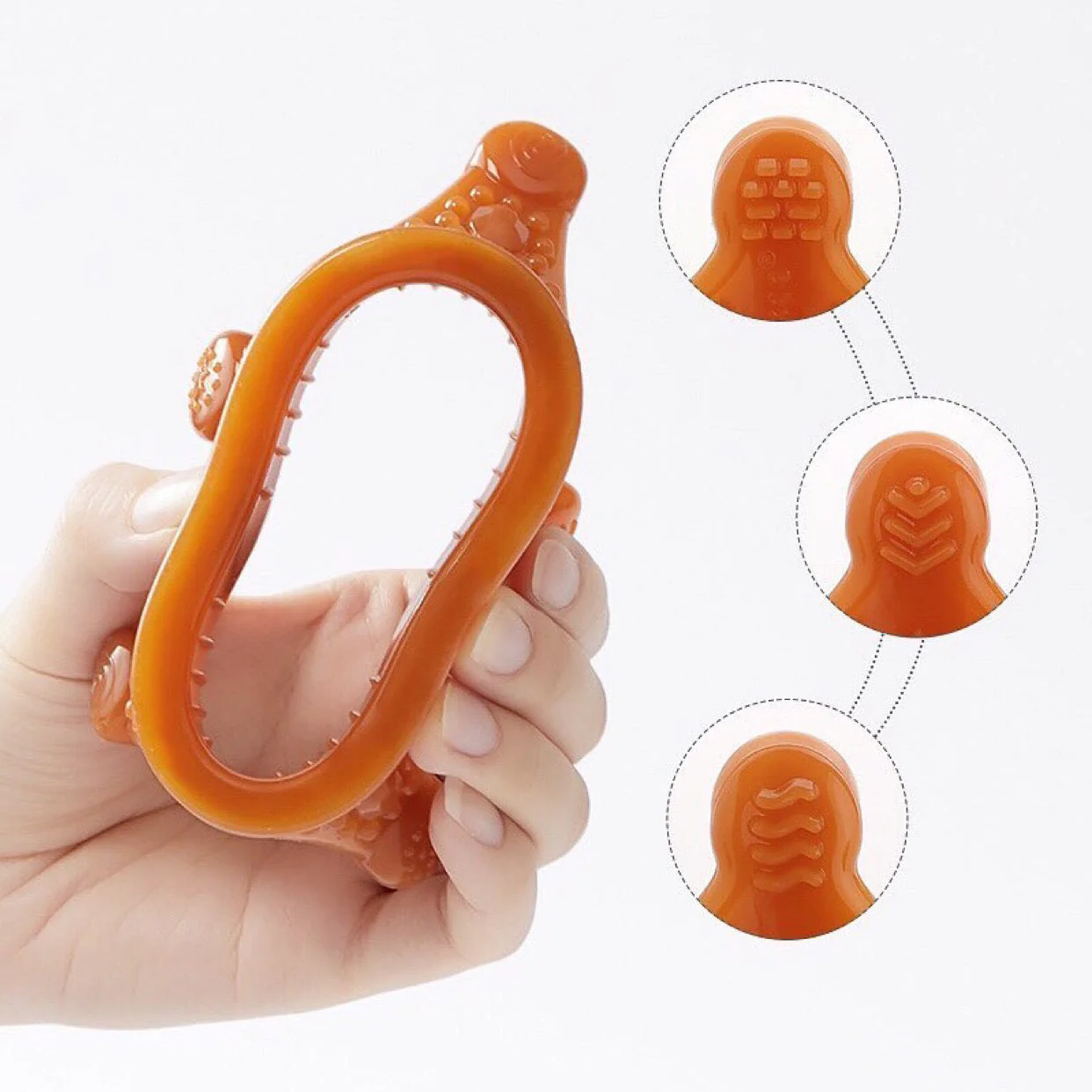 Haakaa Silicone Crown Teether 1 PK - Amber - Image 3
