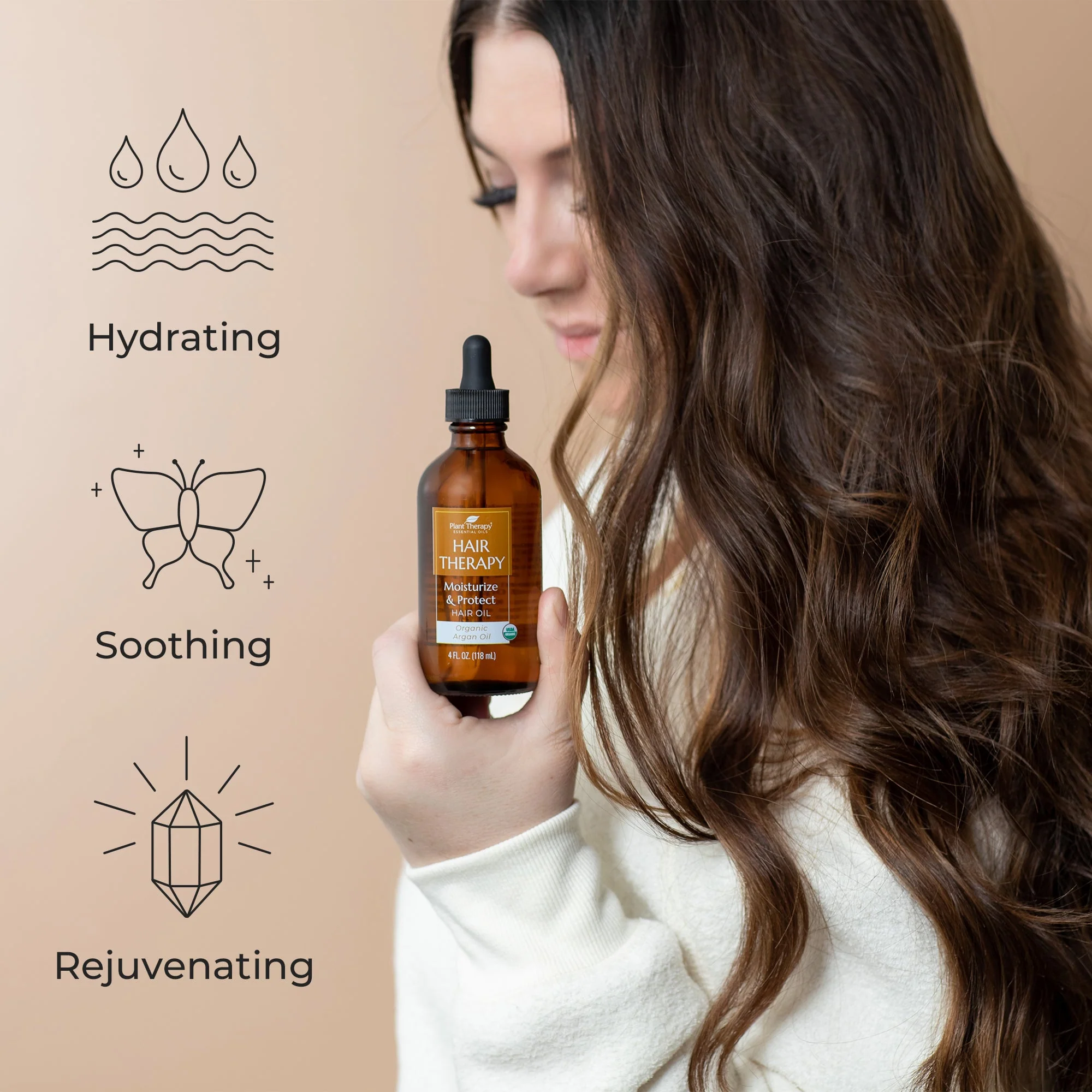 Hair Therapy Moisturize & Protect Hair Oil (Organic Argan Oil) - Image 3