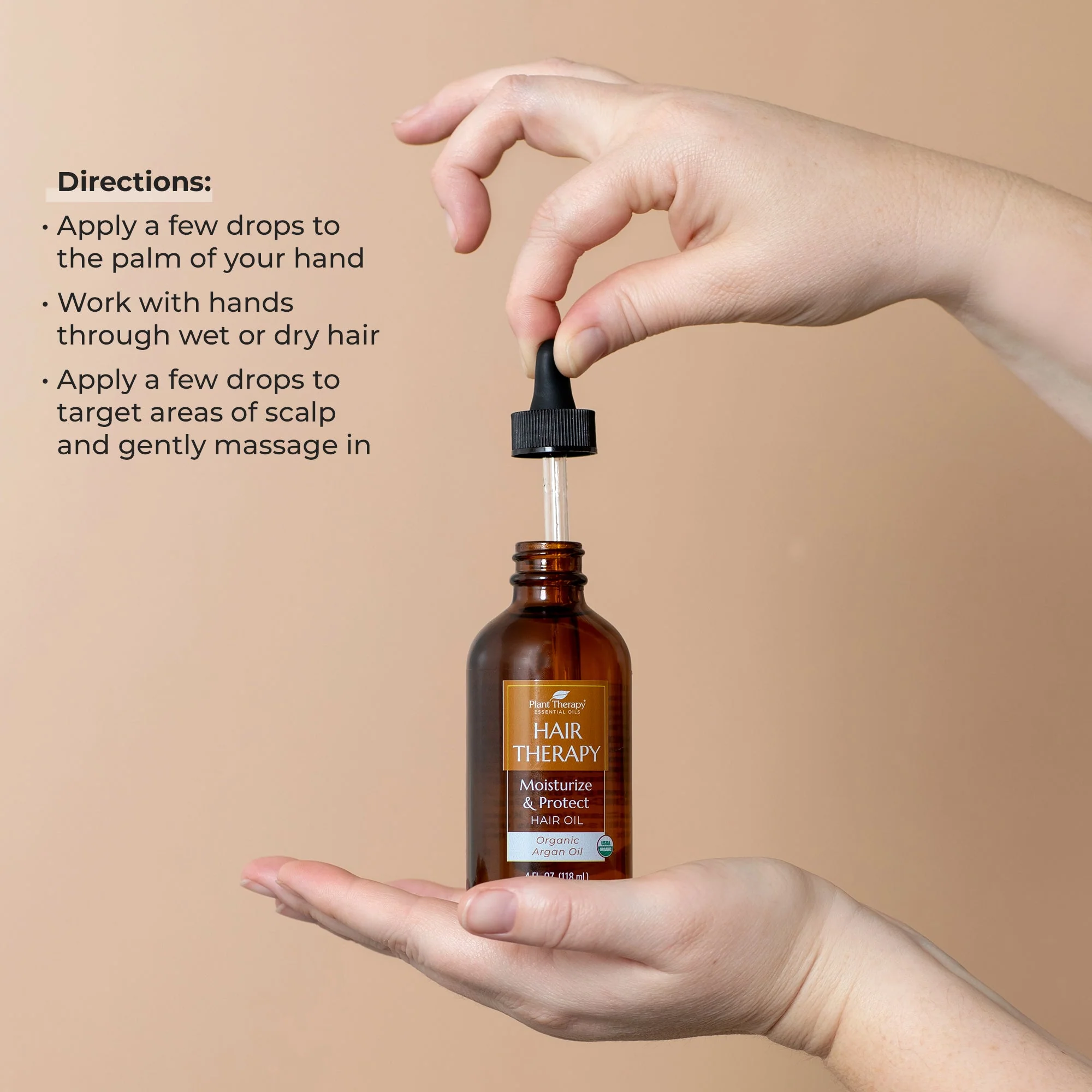 Hair Therapy Moisturize & Protect Hair Oil (Organic Argan Oil) - Image 5