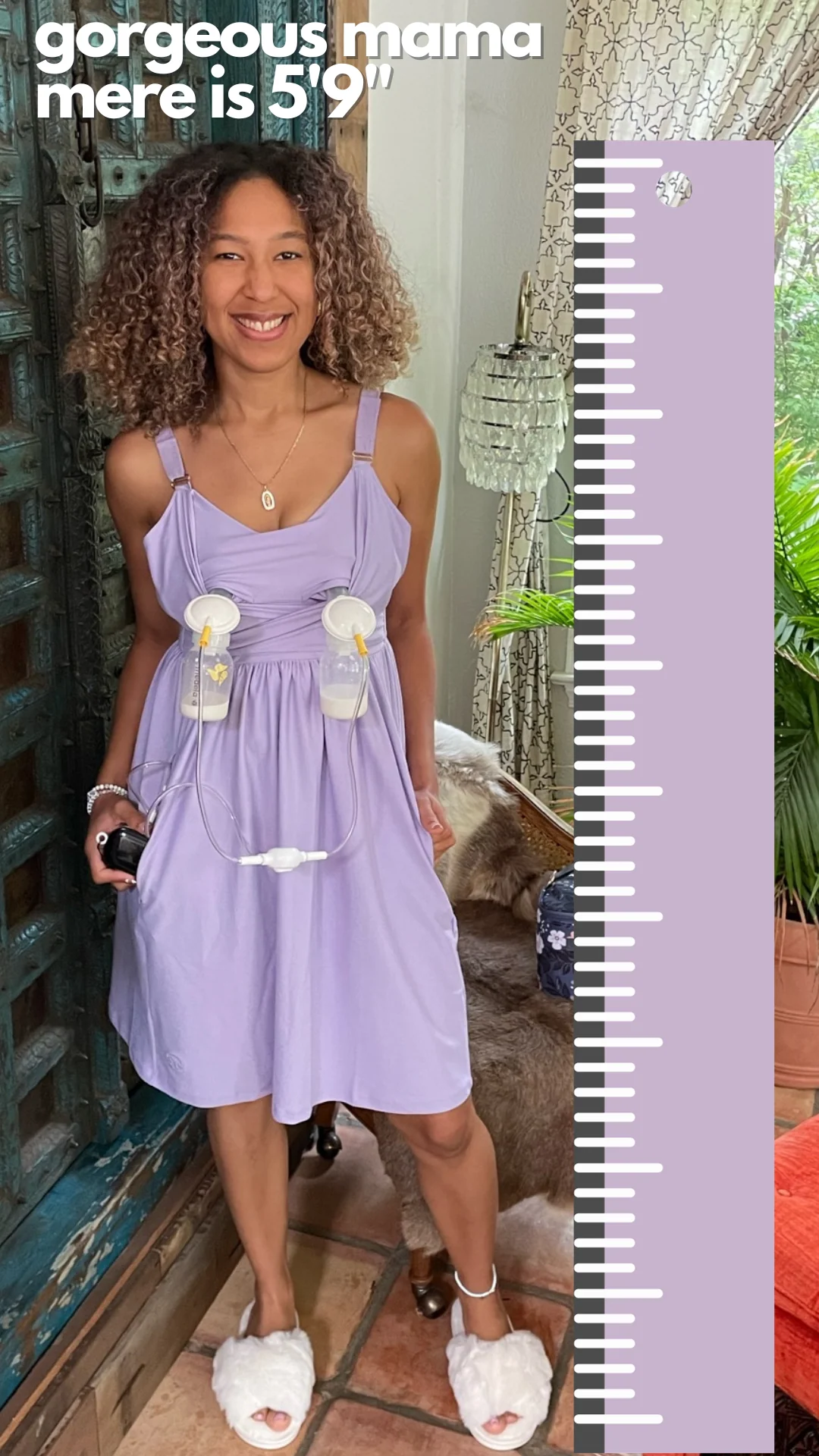 Journey Hands Free Pumping Lounge Dress (Lavender) - Image 3