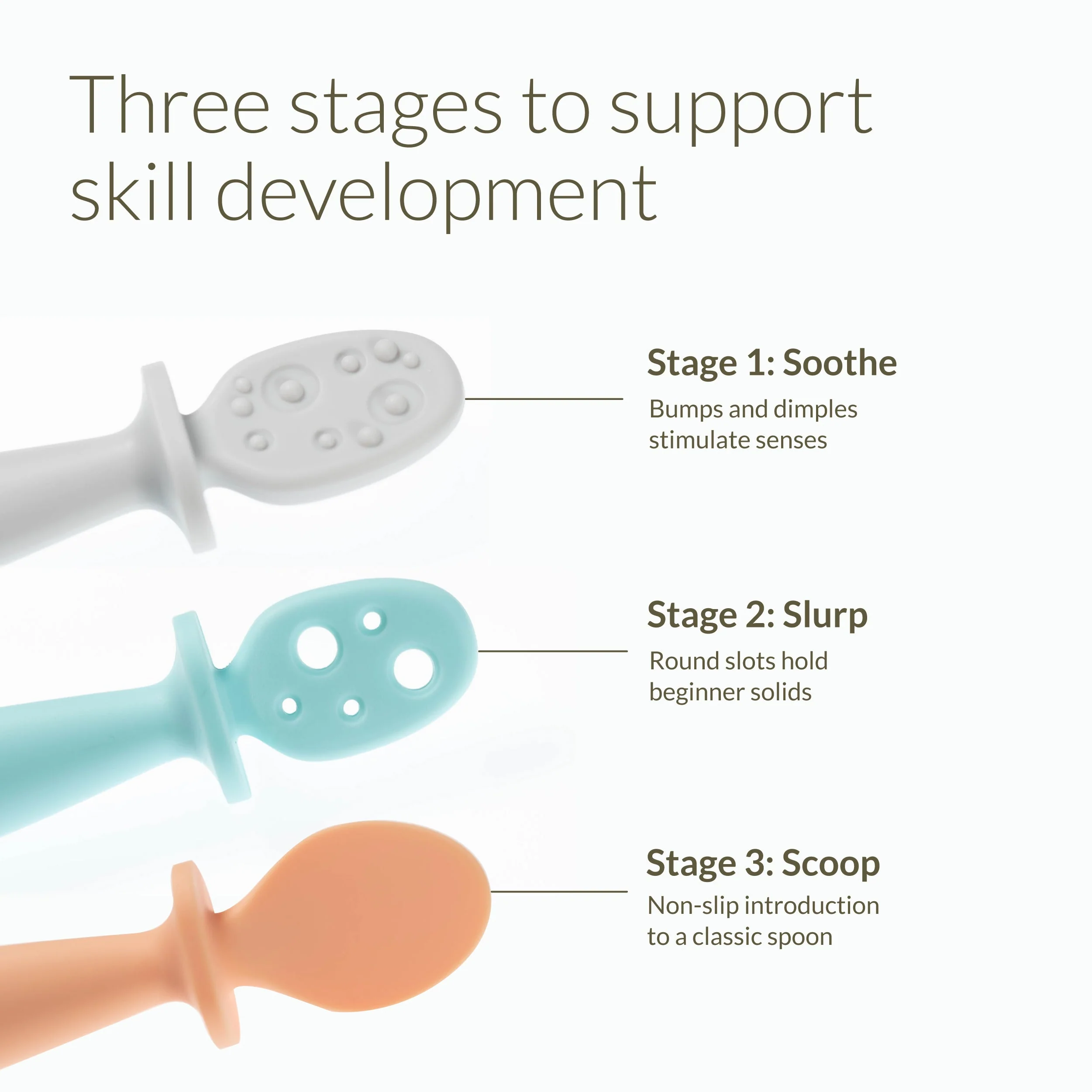 Lil’ Bites Soft Silicone Baby Spoon Set - Image 3