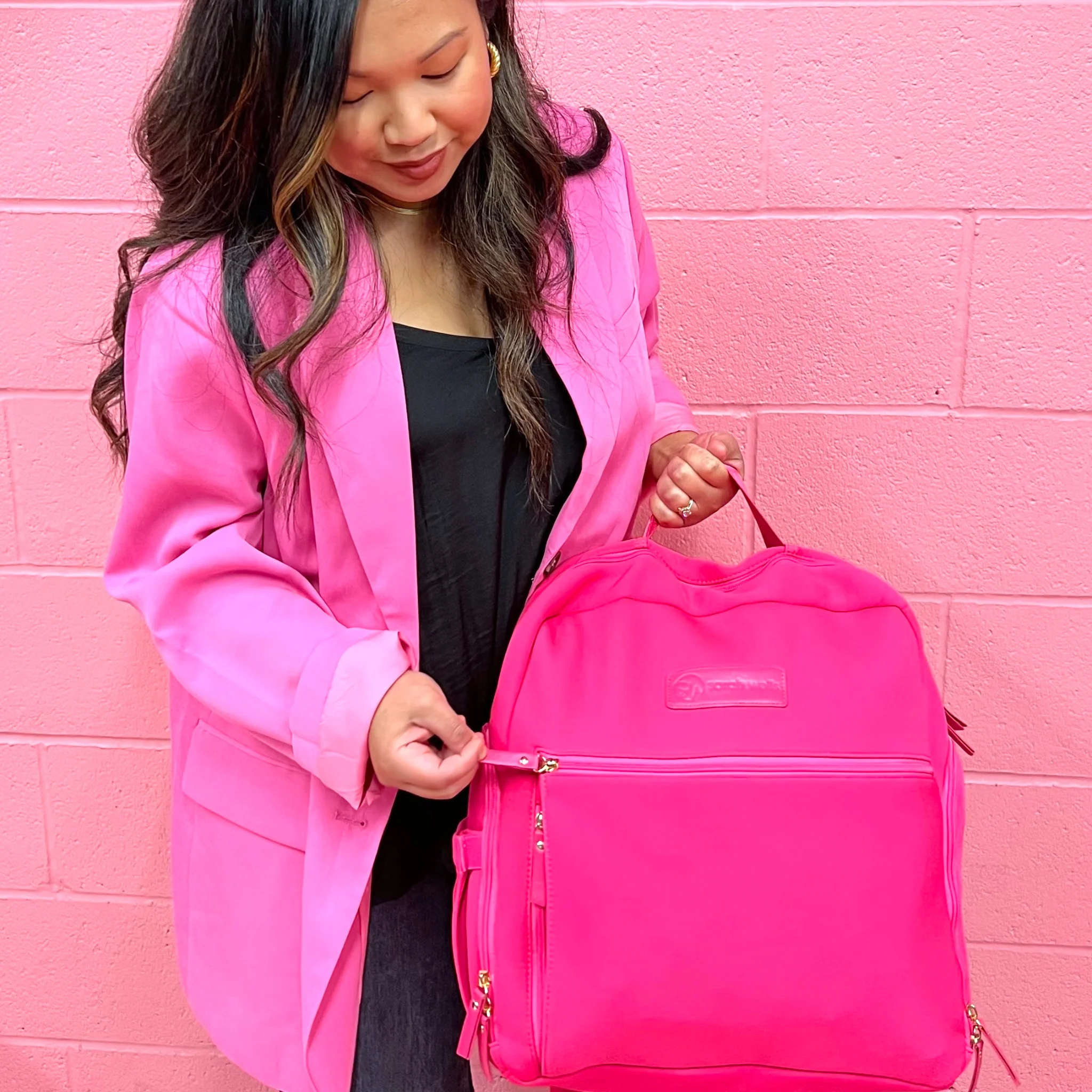 Fiona Breast Pump Backpack (Hot Pink) - Image 6