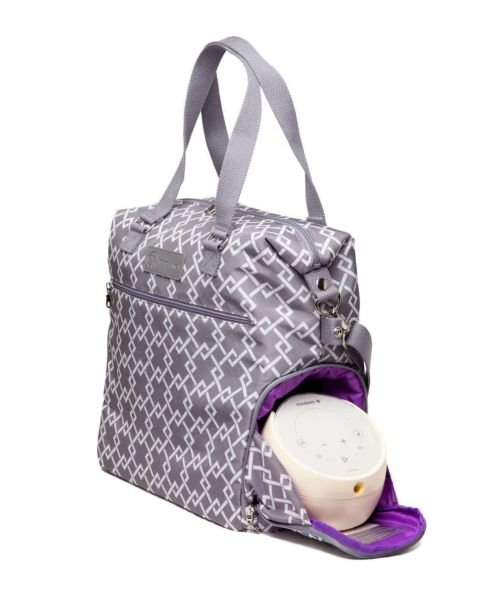 Lizzy Breast Pump Tote (Gray) - Image 3