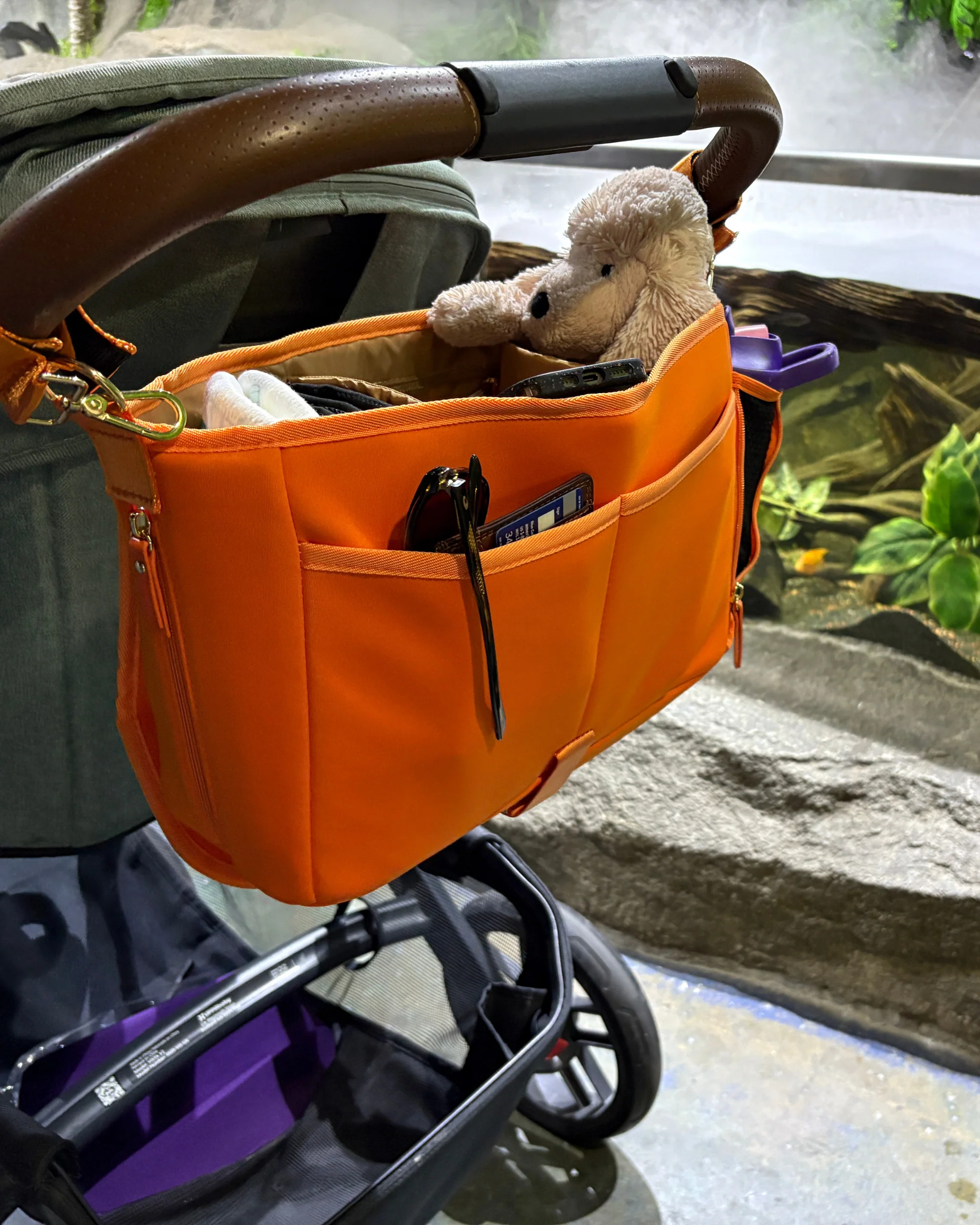 Maddy Stroller Caddy & Pump Bag (Orange) - Image 6