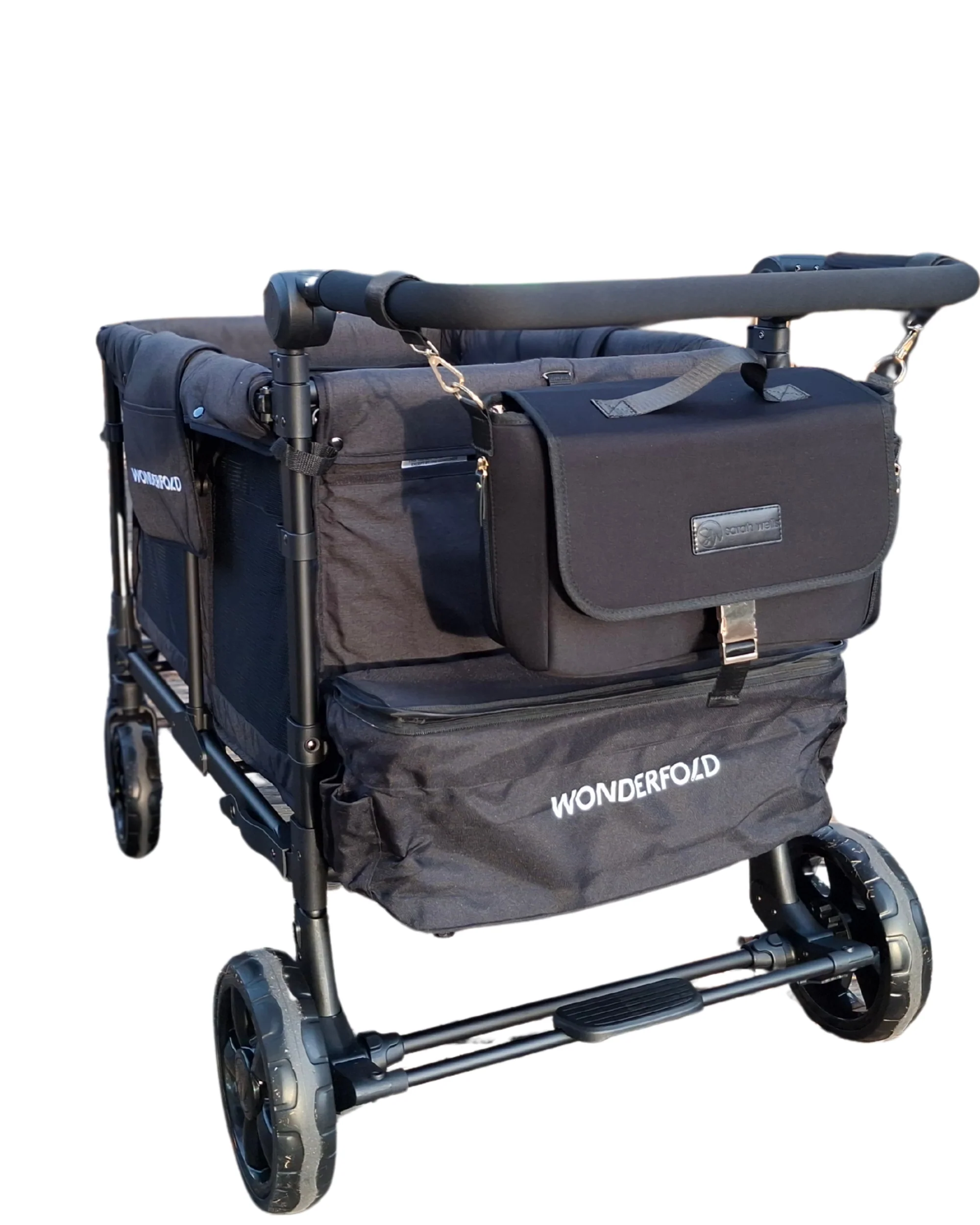 Maddy Stroller Caddy & Pump Bag (Black) - Image 3