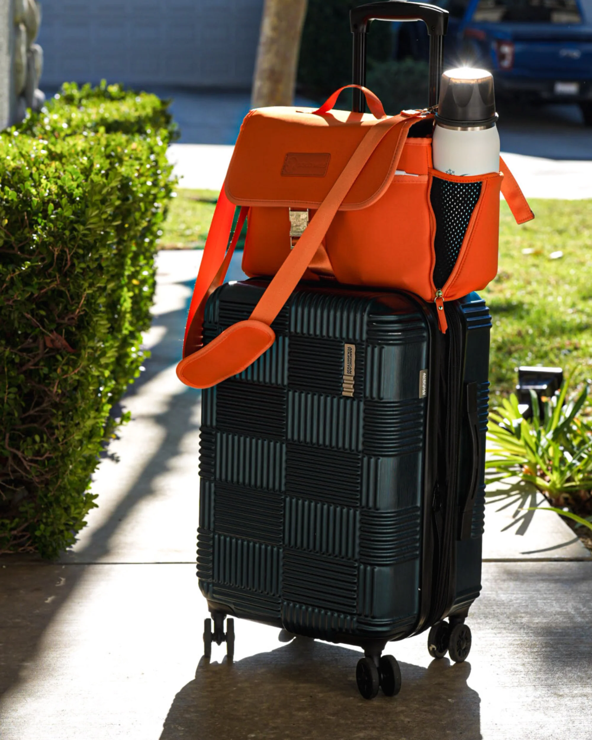 Maddy Stroller Caddy & Pump Bag (Orange) - Image 8