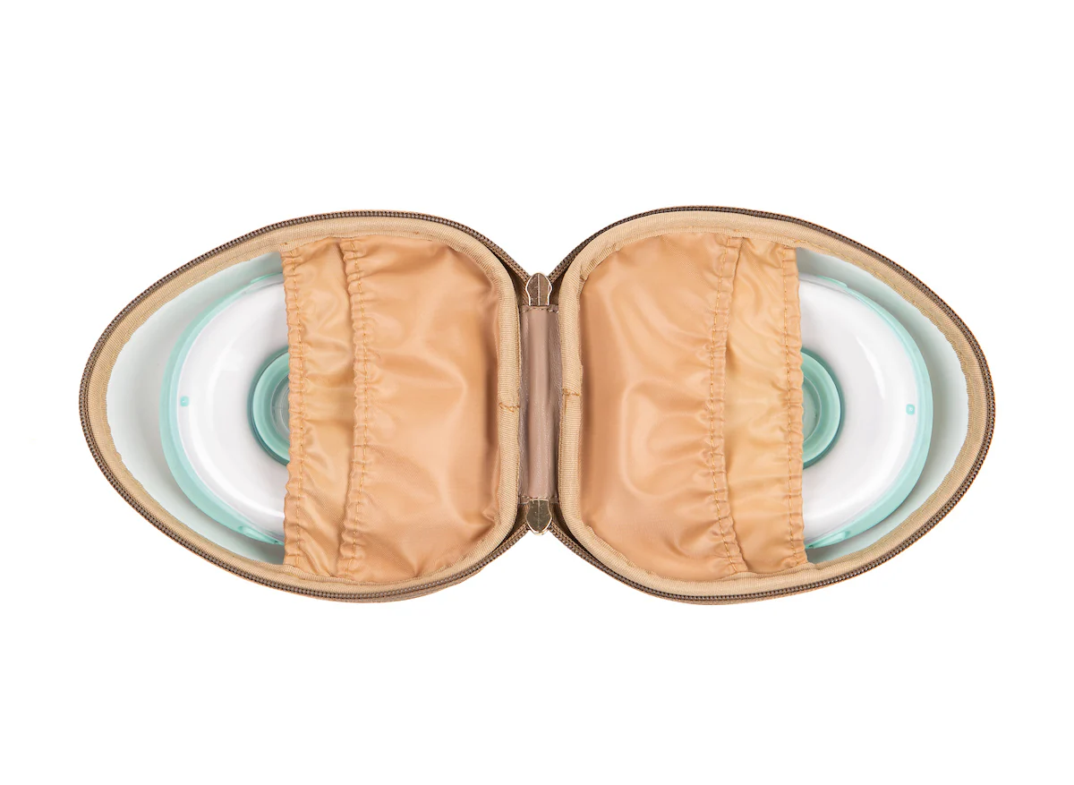 Milkwear Case for Wearable Pumps (Latte w/Berry Bloom Straps) - Image 4