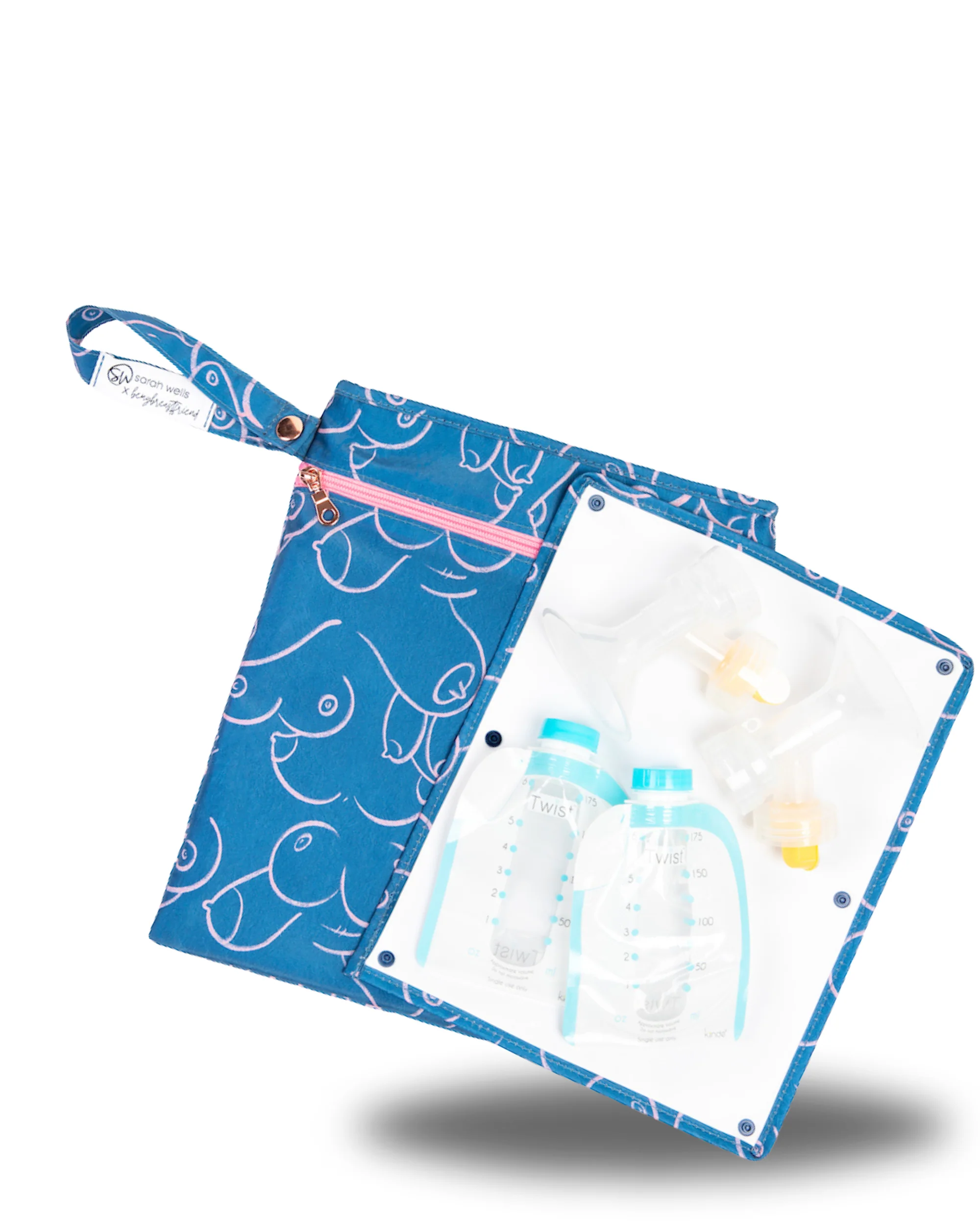 Pumparoo Wet/Dry Bag with Staging Mat® (Boob Bag) || Sarah Wells x bemybreastfriend - Image 3