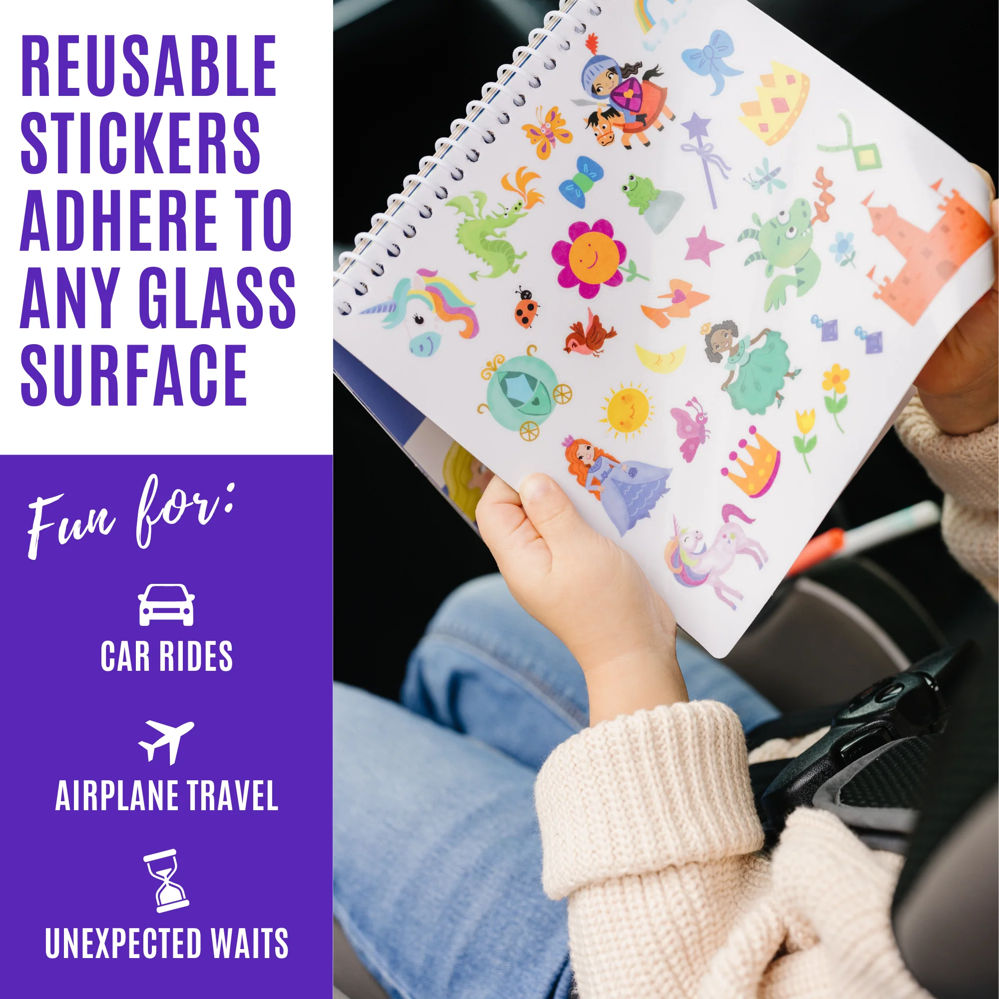 Small 7" Dry Erase Activity Book (incl. 2 Washable Markers & Reusable Stickers) - Image 8