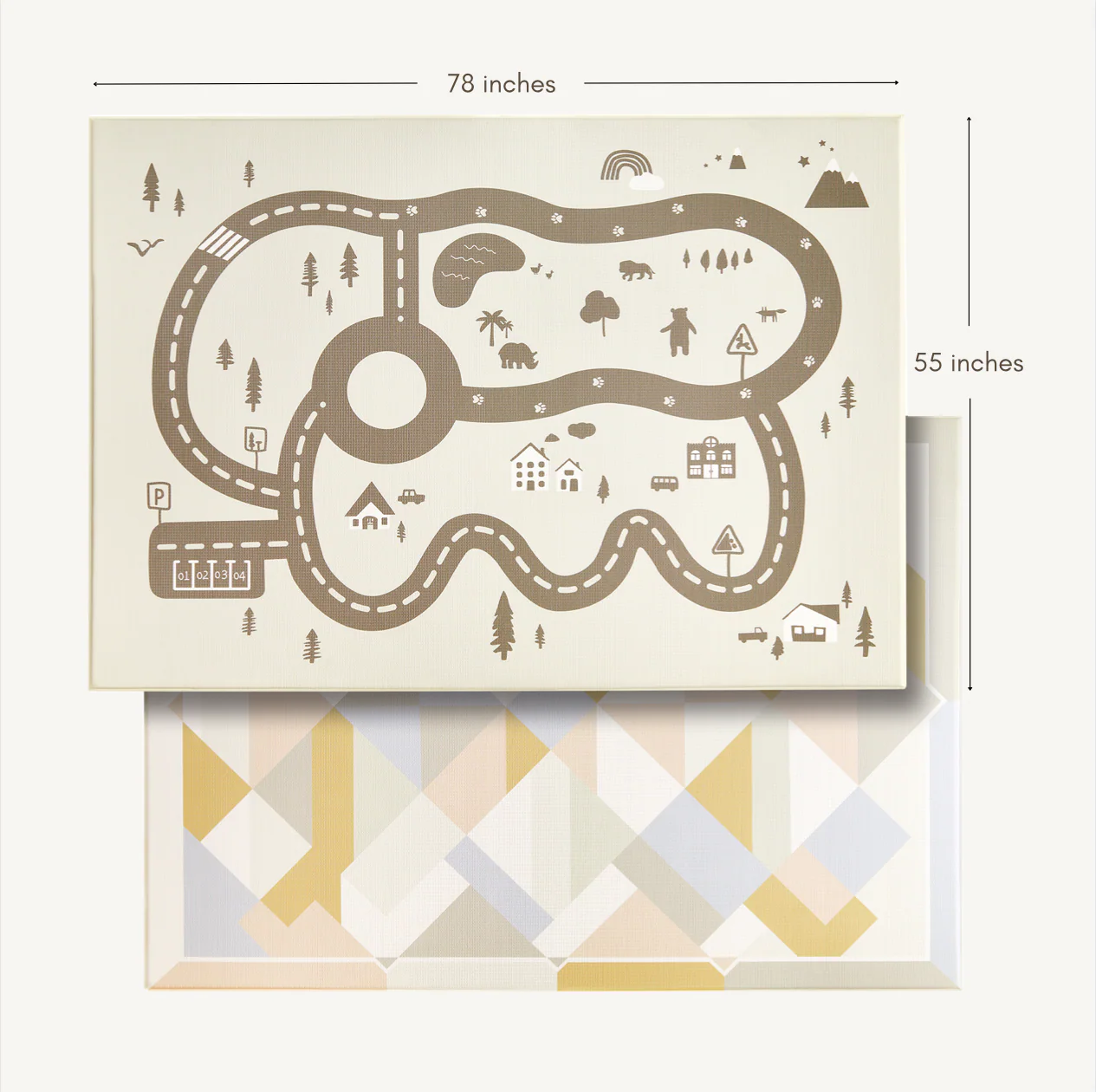 Tiny Land® Double-Sided Baby Playmat Urban Zoo Adventure - Image 8