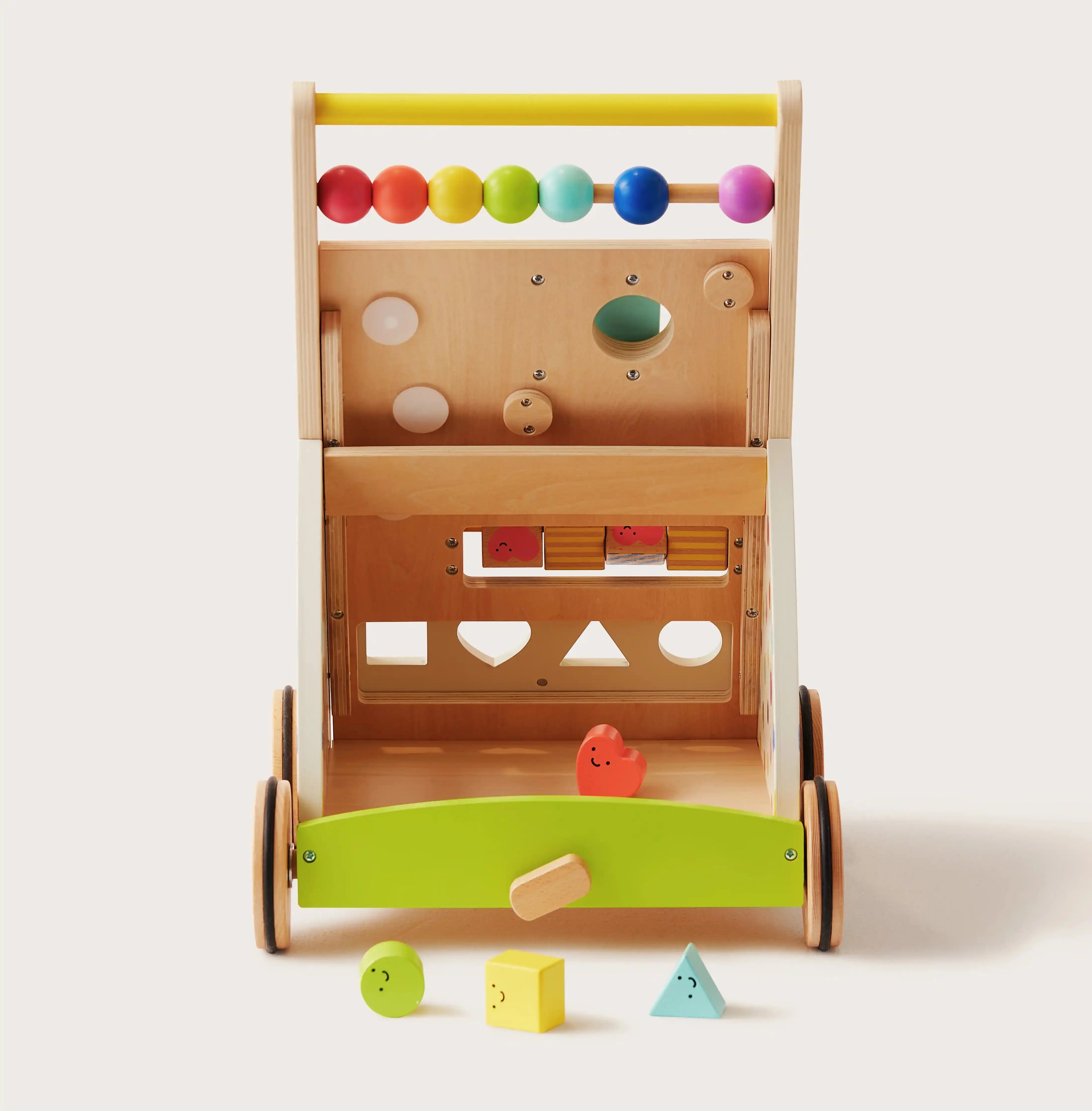 Tiny Land® Premium Natural Wooden Activity Walker - Image 6
