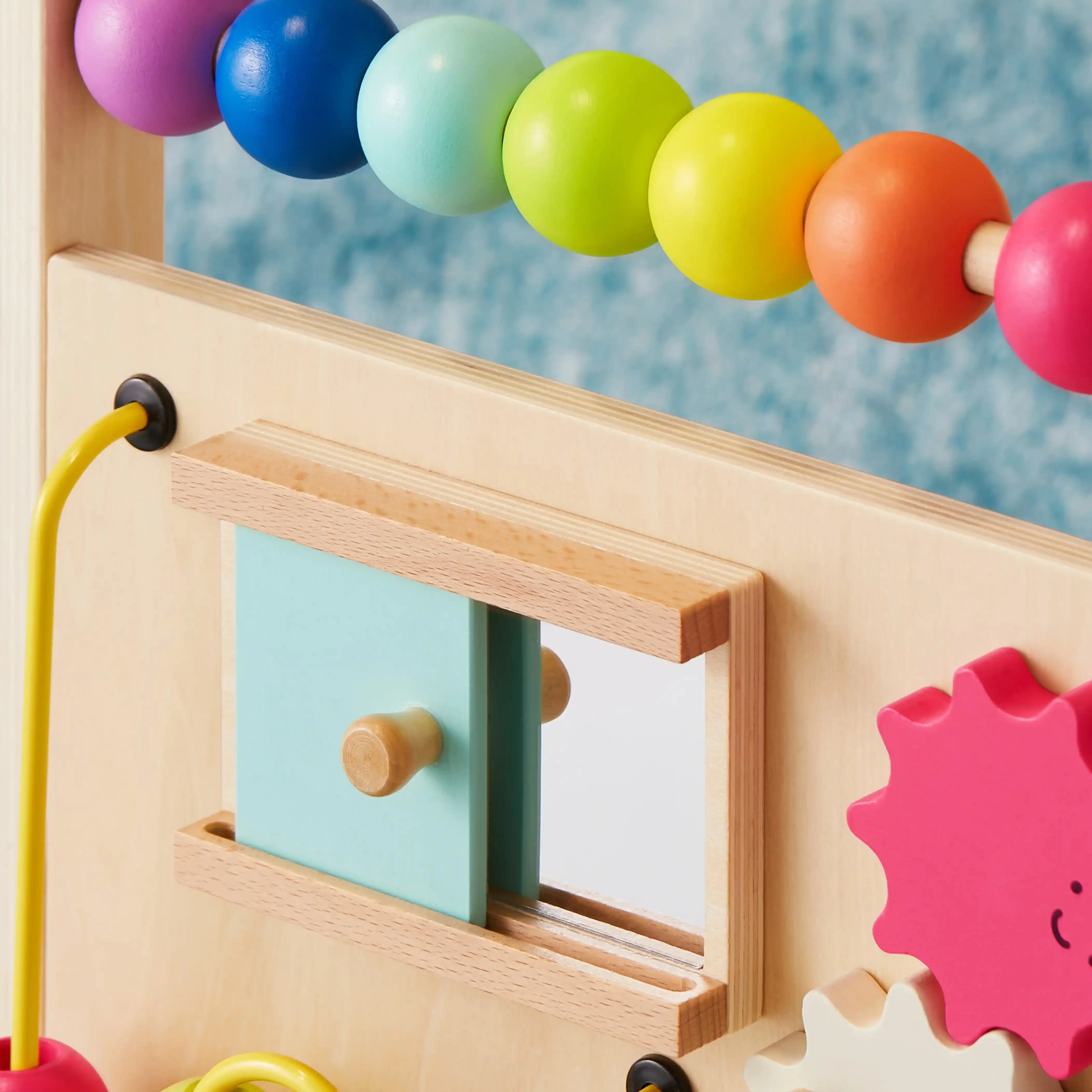Tiny Land® Premium Natural Wooden Activity Walker - Image 9