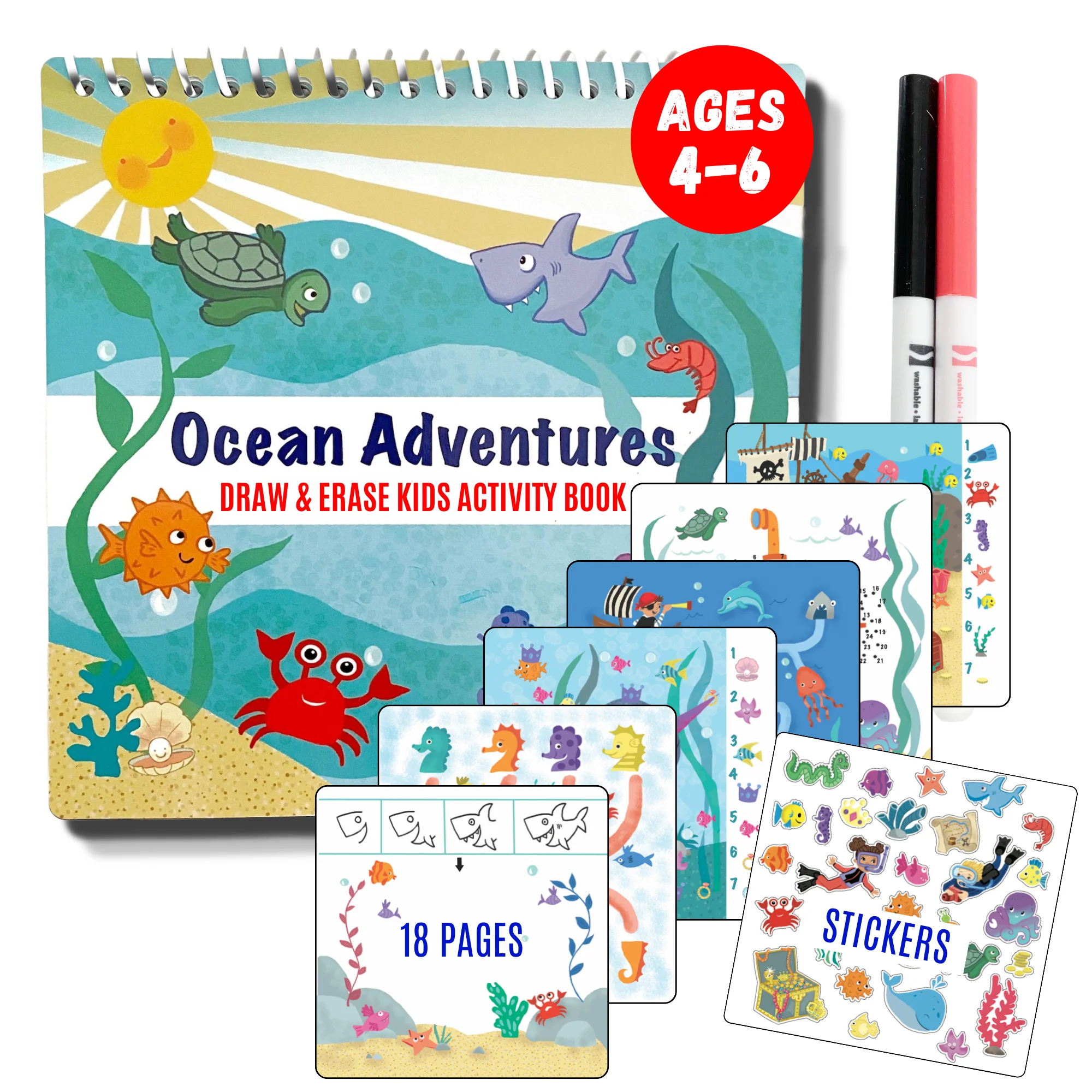Totebook Kids Dry Erase Travel Activity Book - Image 28