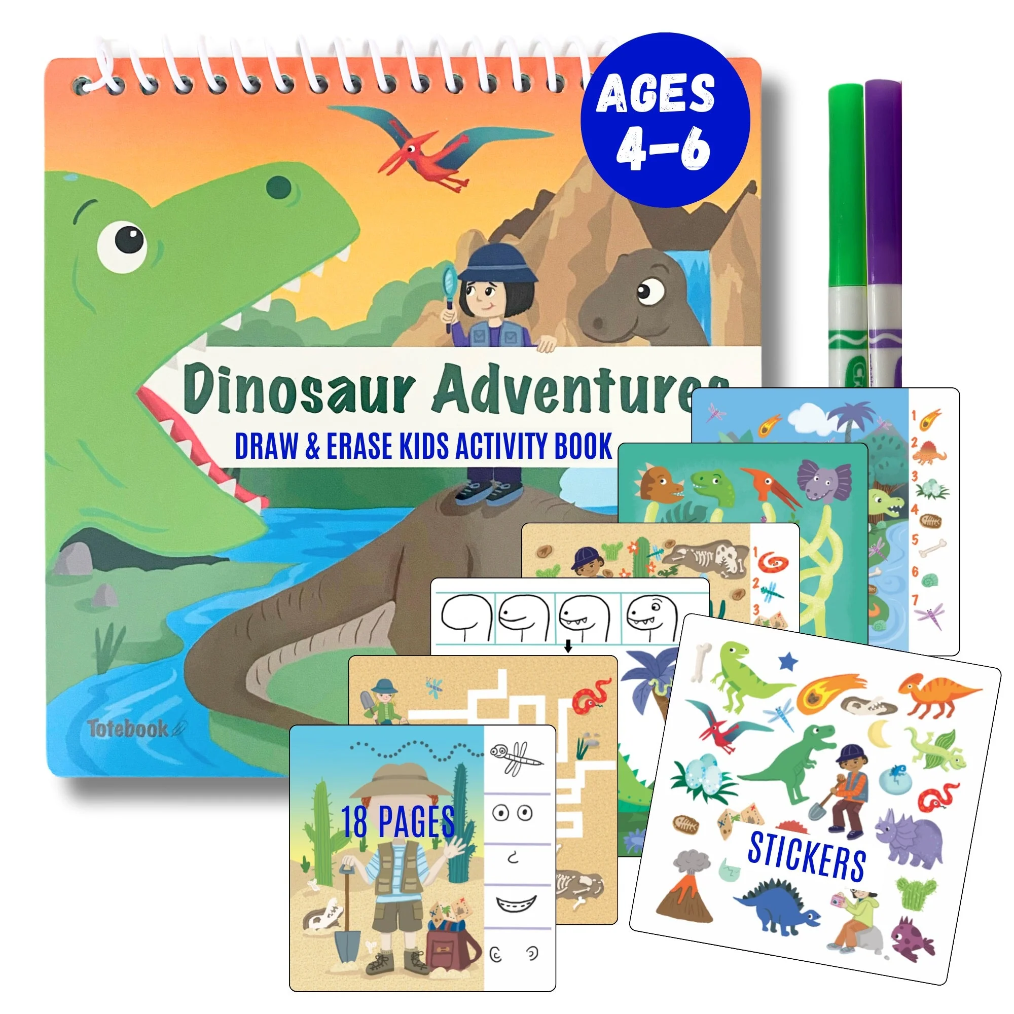 Totebook Kids Dry Erase Travel Activity Book - Image 39
