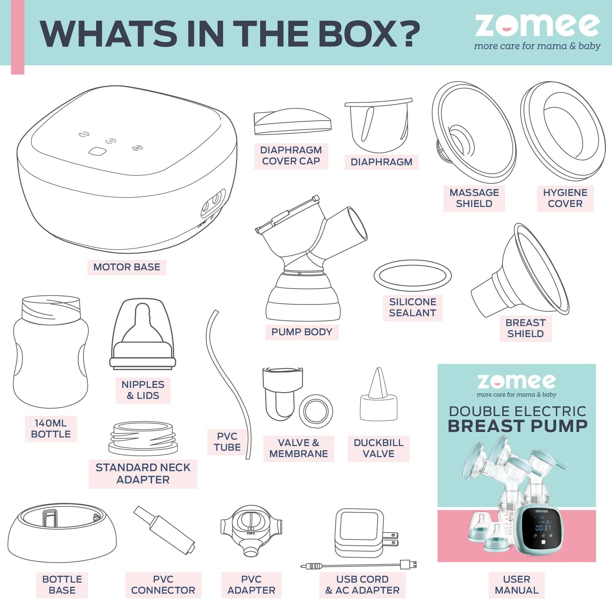 Z1 Rechargeable Double Electric Breast Pump - Image 5